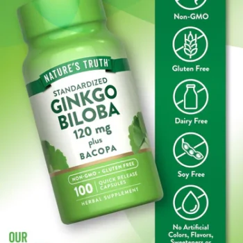 Ginkgo Biloba Extract 120 mg with Bacopa - Image 4