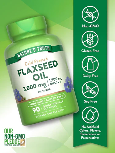 Flaxseed Oil 3000 mg with 1500 mg of Omega 3 - Image 5