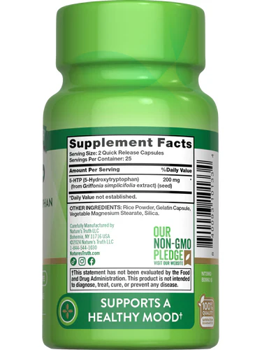 5-HTP 200 mg (5-Hydroxytryptophan) - Image 2