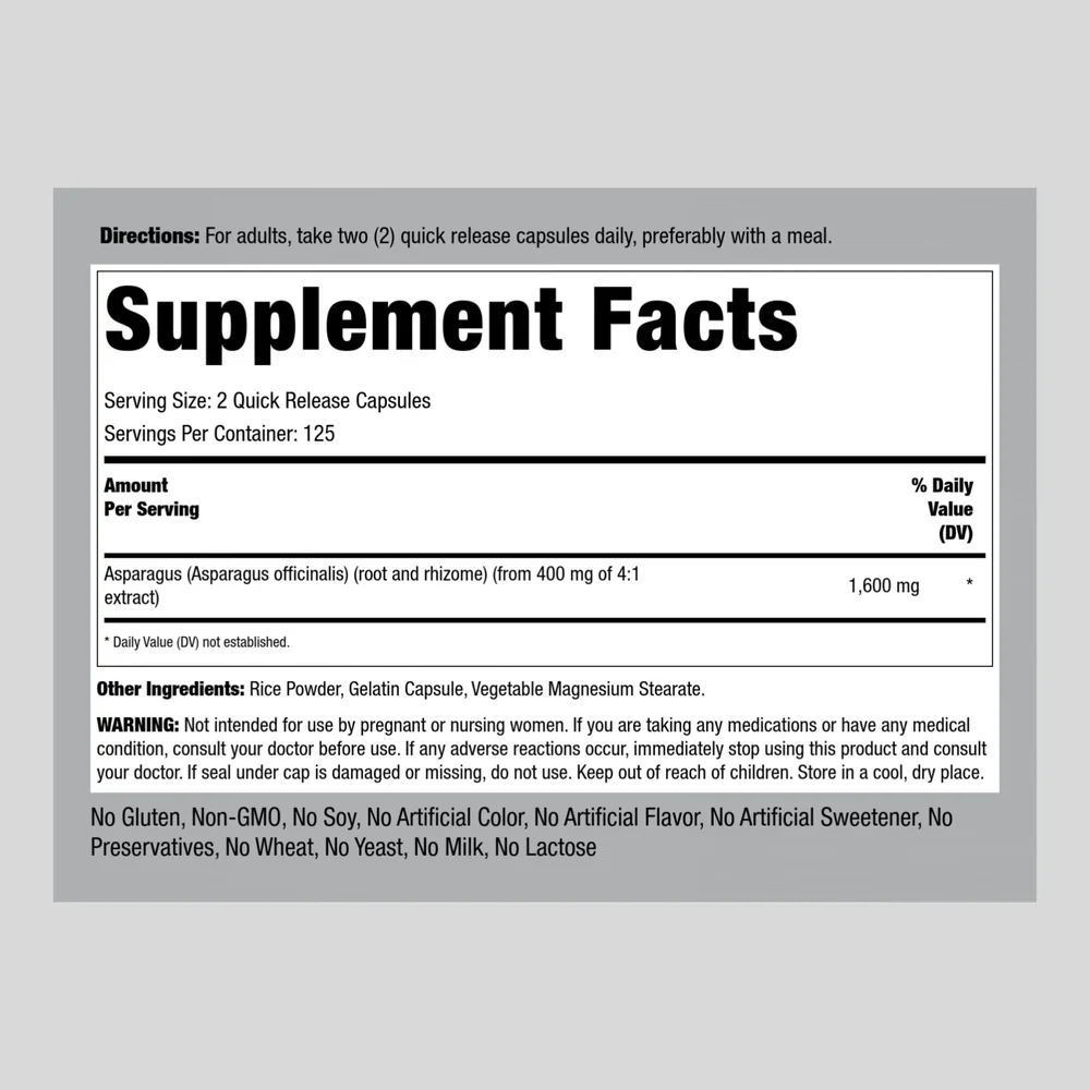 Asparagus 1600 mg, Asparagus 1600 mg supplement benefits - Image 2