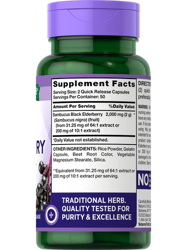 Sambucus Black Elderberry 2000 mg - Image 2