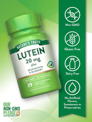 Lutein 20 mg with Zeaxanthin, Bilberry - Image 4