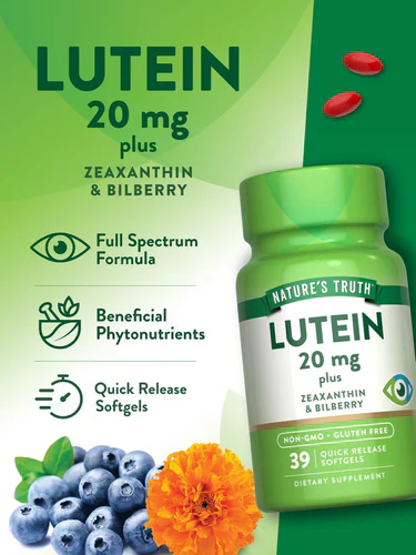 Lutein 20 mg with Zeaxanthin, Bilberry - Image 5